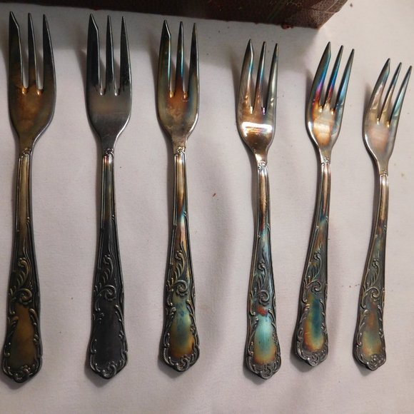 Vintage Schaso German Cocktail Fork Set - Picture 9 of 16